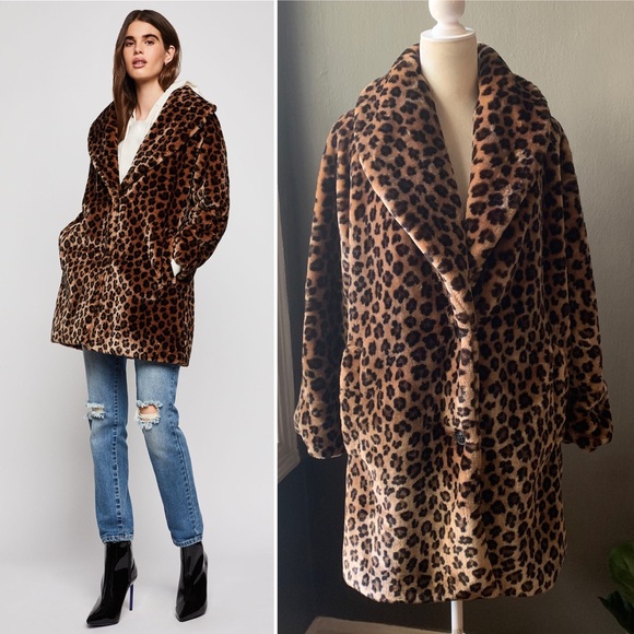 BCBGeneration Jackets & Blazers - BCBG • leopard print faux fur jacket